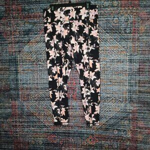 Victorias Secret womens colorful floral crop 7/8 high rise  leggings 16 EUC